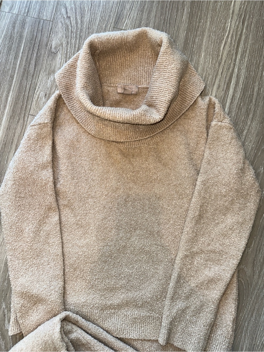 Barefoot Dreams Soft Cream Cowl Neck Sweater Set - Picture 2 of 11